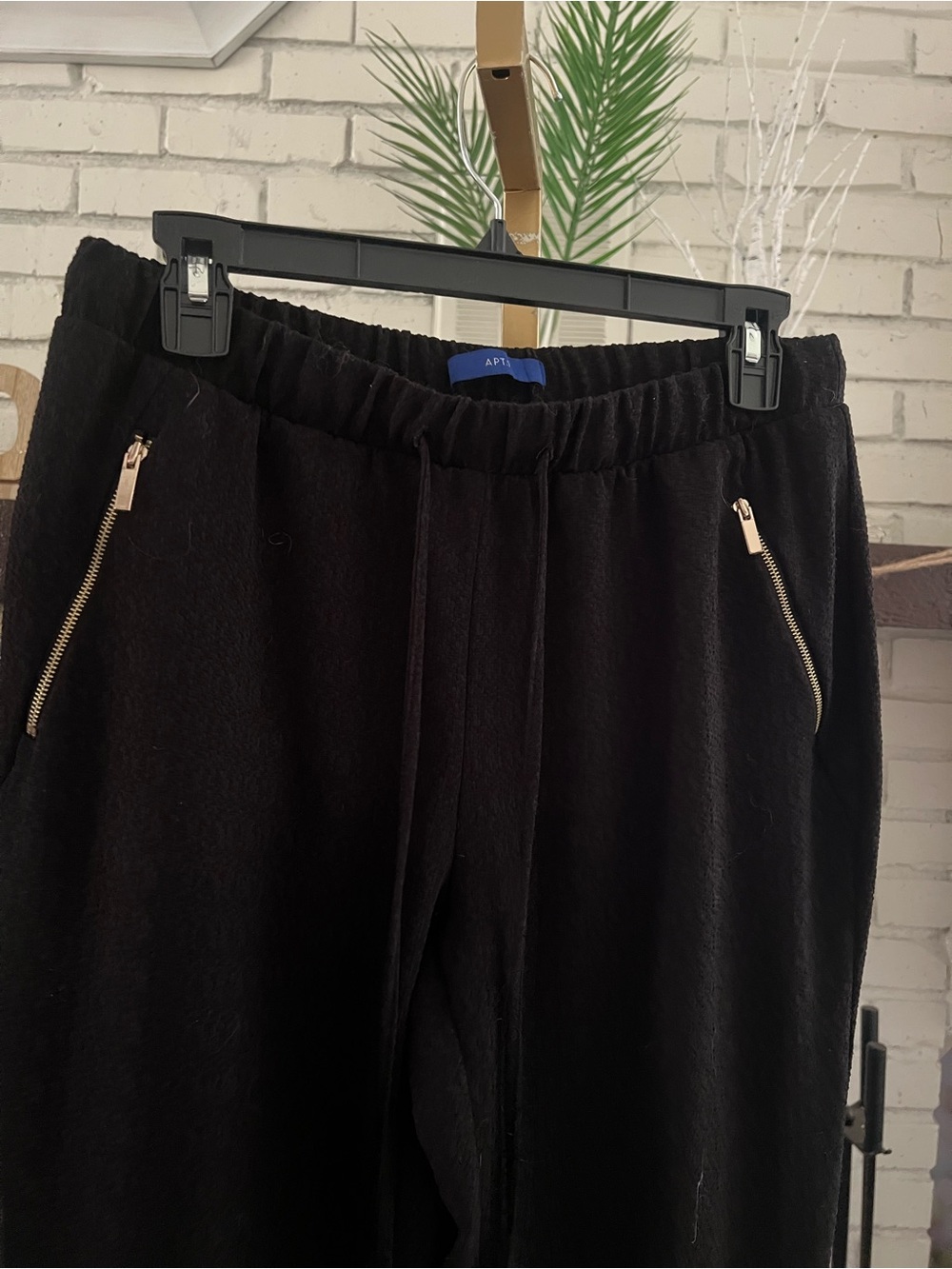 Apt. 9 Black Joggers with Gold Zipper Accents - Picture 2 of 6
